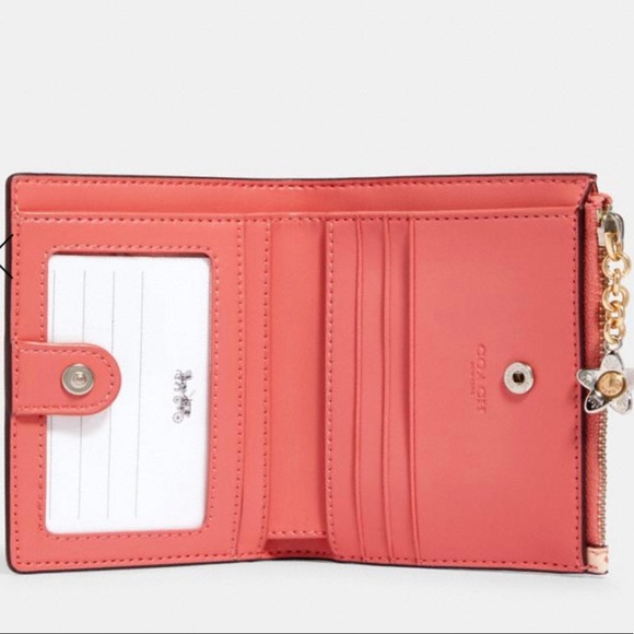 NWT Snap Card Case Wallet With Bunny Script Print - Picture 2 of 4